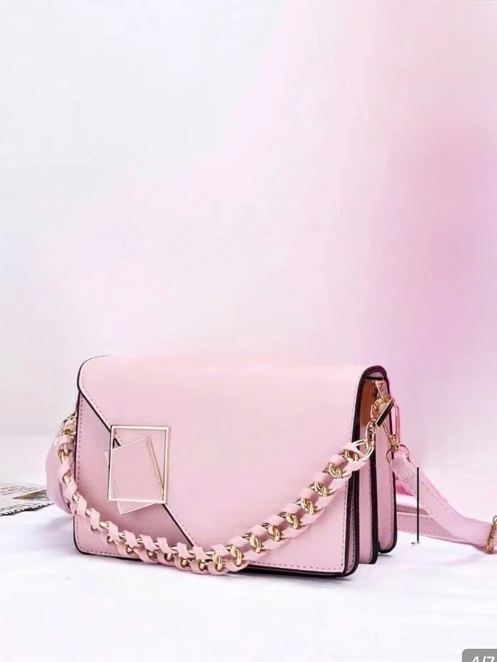 Pink Chain Crossbody Bag   Brand New